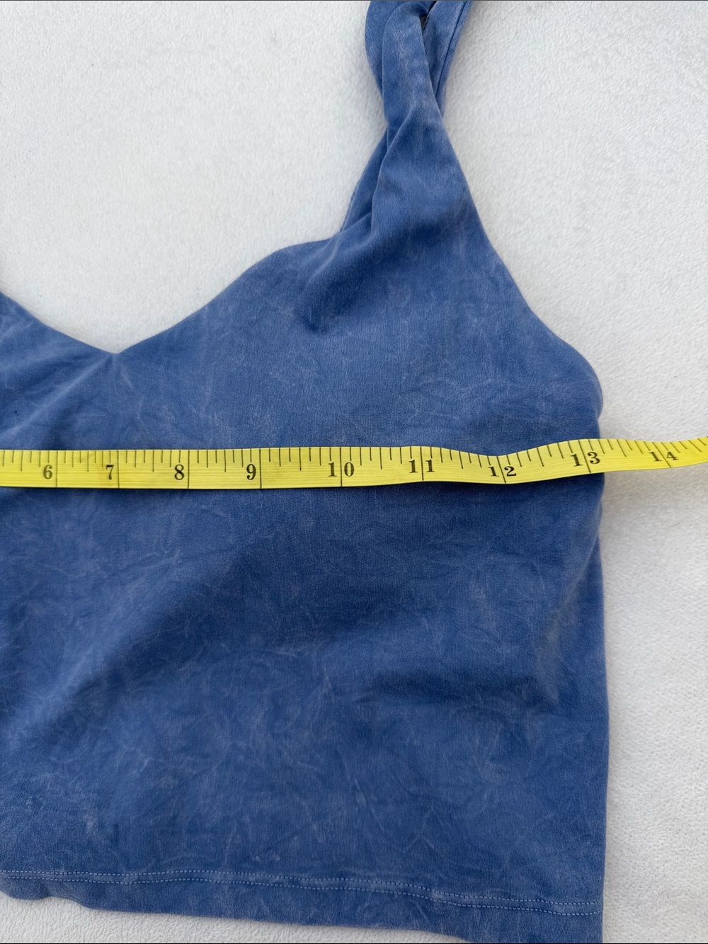 Sky Blue Scoop Neck Crop Tank Top - Picture 7 of 9
